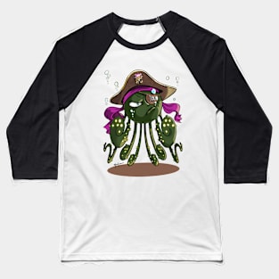 "Pirate Octopus" Baseball T-Shirt